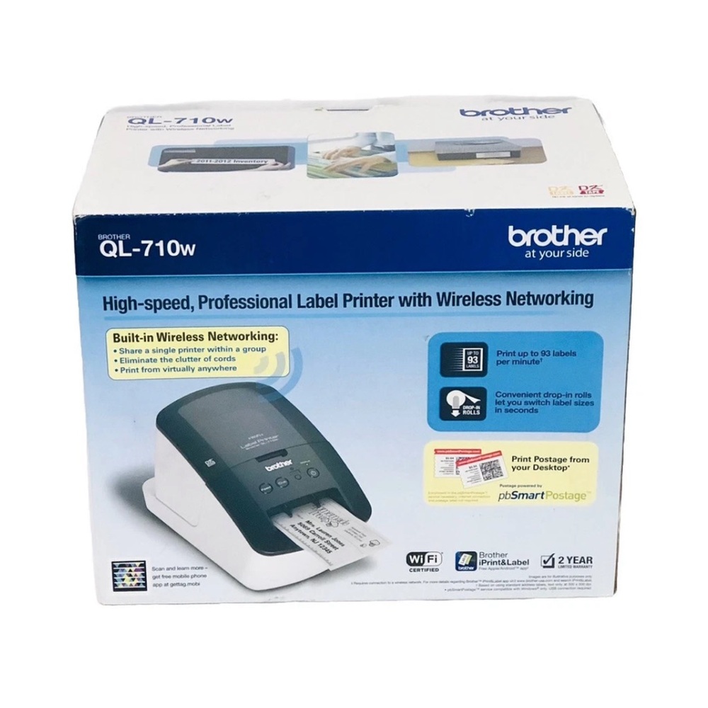Brother QL-710W Thermal Label Printer Wireless Networking